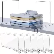 Shelf Dividers for Closet Organization, Clear Acrylic Shelf Divider for Woode...