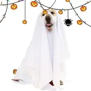 Dog Ghost Costume - Pet Halloween Cloak, Cosplay Clothes for Dogs & Cats
