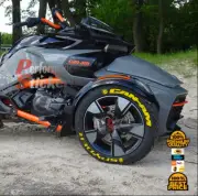 Can Am Tire Lettering SPYDER PERMANENT Stickers MOTORCYCLE SET -Fast Shipping-ye