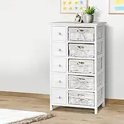 5 Chest of Drawers with 5 Baskets Storage Organizer Furniture Home Decor