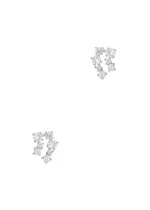 Completedworks Crystal-embellished Rhodium-plated Drop Earrings - Silver - One Size One Size