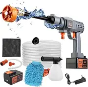 [DEWINNER] 32V Cordless Battery Powered Pressure Washer, 700PSI Portable Pressure Washer with 5-in-1 Adjustable Nozzle Suitable for Washing Cars/Fences/Siding