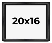 20x16 Shadow Box Frame Black | 1.25 inches Deep Real Wood Contemporary Shadowbox