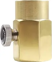 zolyet Brass Household Soda Bottle Adapter CO2 Cylinder Refill Adapter CO2 Fill Valve Connector Refill BottleTR21-4 to CGA320 US