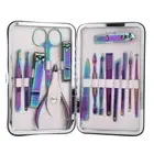 15Pcs/Set Portable Nail Clippers Manicure Scissors Grooming Tool Kit Stainle HG5