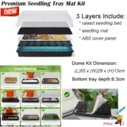 Microgreen Seedling Germination Propagation Tray Dome Kit W/Z Mat Plants Nursery