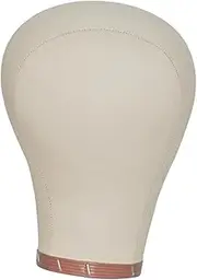 Perfk Canvas Mannequin Head Canvas Block Head Compact Wig Holder Manikin Wig Display Stand for Making Wigs, , Scarf, Headwear , 21inch