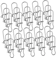100pcs Pin Connector Daily Use Fishing Lock Snap Sturdy Snap Clips Fishing Snaps Outdoor Fishing Lock Snap Professional Snap Clips Stainless Steel Snap Clips Tiny Fishing Lock Snap
