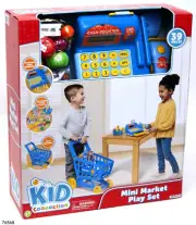 Kid Connection Supermarket Mini Market Playset, 39-Piece Toddler Toy Set