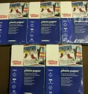 250 Sheets Office Depot High Gloss Photo Paper for InkJet Printers 4" x 6"