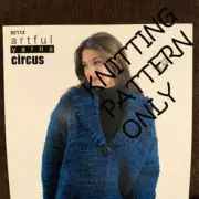 New Artful Yarns Circus 92113 Fringed Collar Jacket Sweater Knitting Pattern