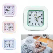 Quartz Alarm Clock & Night Light No Tick Snooze Silent Small Bedside Clocks