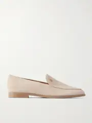 [Gianvito Rossi] Gianvito Rossi - Embellished Suede Loafers - Cream - IT40.5 IT 40.5 Cream