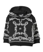 bandana-print hoodie 912M,2430M,69M,1218M black