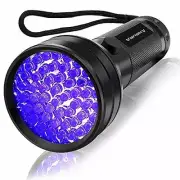 Blacklight UV Flashlight for Finding Invisible Stains
