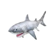 Folkmanis Great White Shark Hand Puppet 71cm Kids/Children Soft Toy Grey 3y+