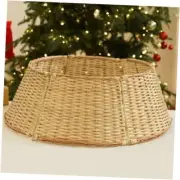 Rocinha Christmas Tree Collar Natural Wicker Tree Collar Rustic Christmas Tree