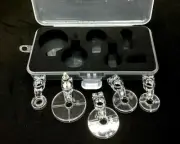 Clear Echo Foot Set of Sizes 3/8", 1/2", 5/8", 3/4", 7/8" f/Nolting Longarm