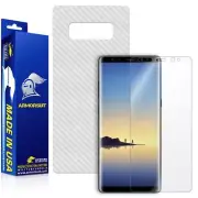 ArmorSuit Samsung Note 8 Screen Protector + White Carbon Fiber Skin Protector