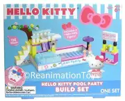 Sanrio Hello Kitty Pool Party w/Figure Building Blocks Brick Build Set Brand New