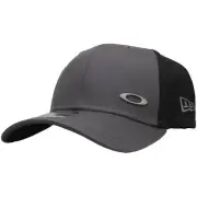 Oakley Tinfoil Cap Mens M/L Flex Fit Grigio Scuro Grey New Era Baseball Hat