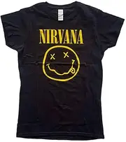 [Rock Off officially licensed products] Nirvana Grunge Face Skinny Fit T Shirt