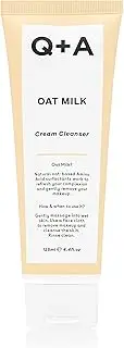 Q+A Oat Milk Cream Cleanser, a Moisturising Face Cleanser Formulated with a Triple Blend of Oat Derived Ingredients to Gently Lift Makeup and Impurities, 125ml