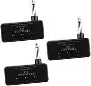BESTonZON Sets Portable Bass Guitar Headphone Amp Mini Electric Guitar Amplifier Lightweight Aluminum for Performances