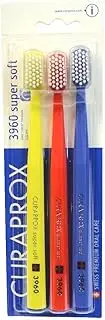 Curaprox Swiss 3960 Super Soft Toothbrush 0.12mm Assorted Colors (3 PACK)