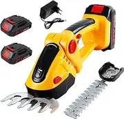 2 in 1 24V Cordless Electric Hedge Trimmer, 20000RPM Rechargeable Handheld Household Shrub Weeding Pruning Mower, Gardening Tools Smooth and Efficient Cutting