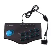 PC Fighting PS3 TV Set Top Box Long Stick Arcade Game Joystick PC USBF Joystick King of Fighters - Black