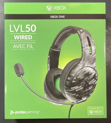 Official XBOX ONE WIRED Stereo Gaming Headset LVL50 [ Black Camo ] NEW