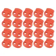 Plastic Spring Cord Locks, 20Pcs Shoe Lace Tie Lock (Orange)