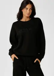 [Lorna Jane] Iconic Sweat in Black, Size - Small S Black