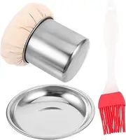 Convenient Oil Brush Jar Set Household Cooking Brush Oil Spreader for Pancake Easy to Clean Random Color