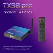 TX98 PRO Android 14 TV BOX H618 2.4&5G Wifi6 4K 4G HDR10+ BT Smart Media Player