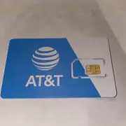 New 5G Blue AT&T Nano Sim Card Phone Call Lost Replace Call