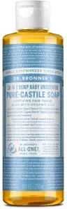DR. BRONNER'S Pure-Castile Soap Liquid (Hemp 18-in-1) Unscented (Baby) 237ml