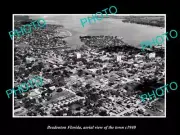 OLD POSTCARD SIZE PHOTO BRADENTON FLORIDA, AERIAL VIEW OF THE TOWN c1940