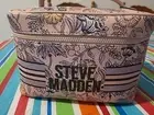 New With Tags Steve Madden Pink Flower Train Case/ Cosmetic Bag