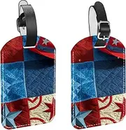 [CWAGFEQZ] 2-Pc Luggage Tags for Suitcases,Travel Tags for Luggage,Starfish Ocean and Hat