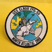 Rare Original USS Elrod FFG-55 Guided Missile Frigate North Atlantic Cruise Patc