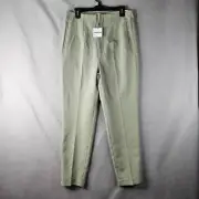 Charlotte Russe Ankle Pants Womens Extra Large Green Retro Tapered Sleek Dressy