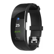 P3A Smart Watch ECG PPG Heart Rate Blood Pressure Monitoring SmartWatch Body Temperature Measure Smart Band for Men Women - Silver