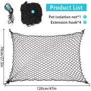 Car Dog Barrier Net with Hooks Durable Dog Car Safety Barrier Net Reusable·-