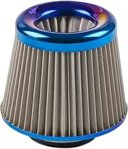 Universal Air Filter Stainless Steel Burnt Blue 3'' / 76mm Power Intake High Flow Cold Air Intake Filter Cleaner BX102086