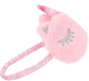 Ipetboom Pink Unicorn Plush Eye Mask Lightweight Comfortable Sleep Mask for Travel Work Naps Fluffy Eye Cover Blocks Light Strap for Adults