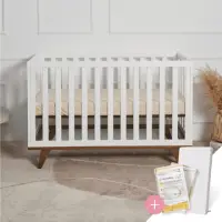 在飛比找momo購物網優惠-【Lebaby 樂寶貝】Denmark丹麥三合一嬰兒床+高密