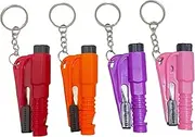 Allelic 4 PCS Window Breaker Seatbelt Cutter, Window Breaker, Car Escape Tool, 3-in-1 Rescue Whistle and Glass Breaker & Seatbelt Cutter
