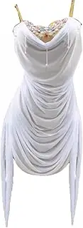 [JRUIA] Women's Latin Dance Competition Dresses Fringe Cha Cha Dancing Outfit Salsa Performance Costume Slim Fit Skirt